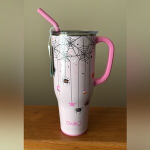 Swig Pink Halloween Tumbler with Straw